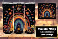 Black &amp; Rainbow Bliss: Sublimation Tumbler Creations Product Image 1