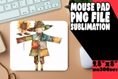 Watercolor Scarecrow Halloween Mouse Pad PNG Product Image 1