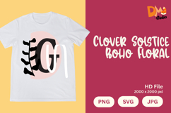 Clover Solstice Boho Floral Monogram Product Image 1