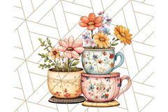 Whimsical Cottagecore Kitchen Clipart, Retro Coral PNG Decor Product Image 5