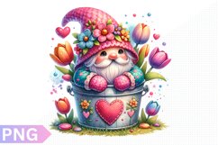 Spring Gnome Clipart - Gnome sublimation PNG Design Product Image 1
