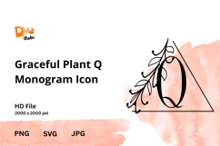 Graceful Plant Monogram Icon Product Image 1