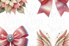 Pink Christmas Coquette Bow PNG, Custom Preppy Christmas Product Image 5