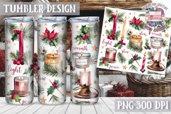 Sublimation Tumbler WRAP Christmas Design Quote Watercolor Product Image 1