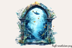 Under the Sea Window Clipart PNG Product Image 1
