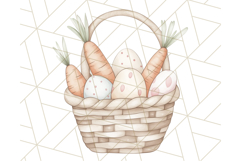 Spring Bunnies PNG Watercolor Bunny Clipart, Pastel Easter Product Image 4