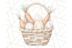 Spring Bunnies PNG Watercolor Bunny Clipart, Pastel Easter Product Image 4