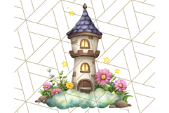 Princess Castle Clipart PNG, Enchanted Garden Artwork Product Image 5