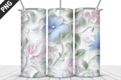 3D Flowers Tumbler Wrap | Sublimation Design | Tumble PNG Product Image 5