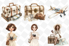 Antique Ivory Travel Clipart - Summer clipart - Set Of 60 Pn Product Image 5
