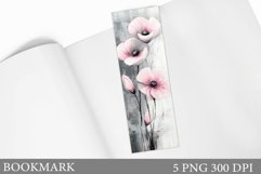 Flowers Bookmark Design. Floral Bookmark Sublimation Product Image 1