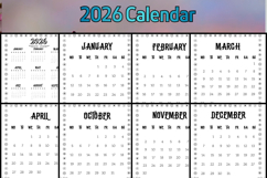 2026 calendar templates with flower frame 2 Product Image 2