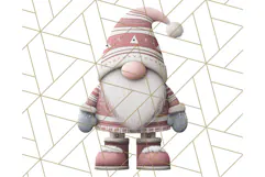 Cozy Winter Gnome Clipart PNG, Christmas Gnome Clip Art Product Image 5