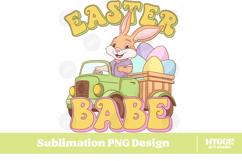 Easter Bunny Sublimation DTF Chick Farm Hip Hop Spring Joy Product Image 1