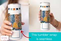 Best Dad Photo tumbler wrap PNG, Father's Day tumbler PNG Product Image 3