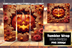 20oz Tumbler Template for All Occasions , 3D Pumpkin Product Image 1