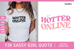 Y2K Sassy Girl Baby Tee Quote - Bratcore | Hotter Online Product Image 1