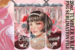 Blissful Dreams 20oz tumbler wrap, Love Girl Product Image 1