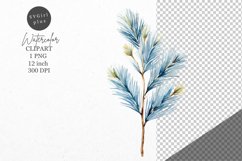 Christmas clipart, Pine branch clipart, Blue Christmas Product Image 1