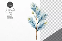 Christmas clipart, Pine branch clipart, Blue Christmas Product Image 1