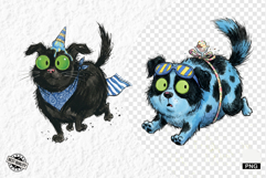 Whimsical Summer Dog Png Clipart Product Image 1