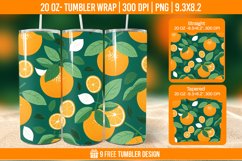 Orange Tumbler Wrap Designs, Sublimation Wrap Product Image 1