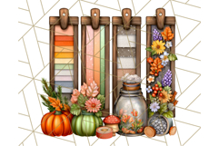 Autumn Library Clipart PNG, Cozy Fall Book Art Product Image 5