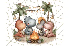 Christmas Dinosaur Party Png, Dino Clipart PNG Product Image 5