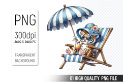 Summer Animals Clipart PNG Bundle, Beach Animals PNG Product Image 11