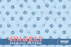 American 4th of July Hoofs and Hen Prints Seamless Pattern Product Image 1