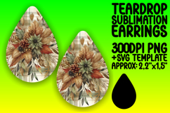 Bright Teardrop Earrings Design for Creative Use , Autumn Fl Product Image 1