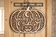 Spooky Season Hanger Cut File for Cricut and Laser Product Image 1