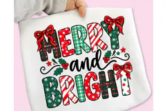 Merry and Bright PNG, Preppy Merry Coquette Christmas PNG Product Image 3