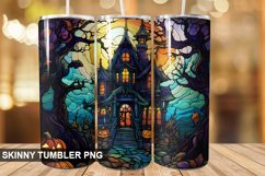 Stained Glass Halloween Tumbler 20 oz Skinny Tumbler Product Image 1