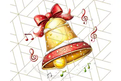 Santa Sleigh Ride Clipart PNG, Flying Reindeer Christmas Art Product Image 5