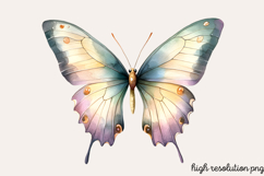 Pastel Easter Butterflies Clipart PNG Product Image 1