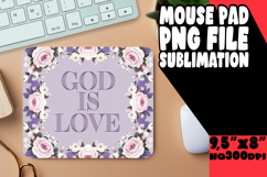 Cheerful Mouse Mat Sublimation PNG, Religious Product Image 1