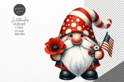Patriotic clipart, Gnome clipart, Summer clipart Product Image 1