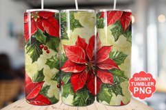 Christmas Flowers Tumbler | Christmas Tumbler Wrap Product Image 1