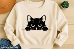 Peeking Cat SVG Design for T-Shirts and Mugs Product Image 1