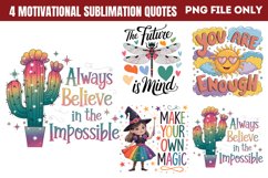 Motivational Sublimation Quotes Clipart PNG Product Image 1