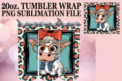 Joyful nights 20oz tumbler wrap, Cute Cow Product Image 1