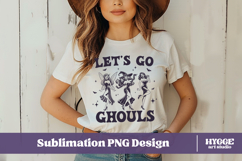 Let&#039;s Go Ghouls Vintage Funny Sarcastic Halloween Witch PNG Product Image 2