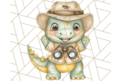 Cute Cartoon Dinosaur Clipart PNG, Prehistoric Animals PNG Product Image 5