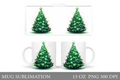 Christmas Tree Mug Sublimation. Christmas Tree Mug Design Product Image 1