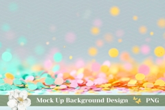Background Mockup, Colorful Confetti Background Design Product Image 1