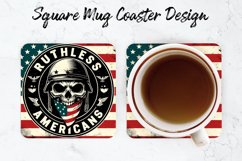Ruthless Americans Mug coaster | Coaster | Sublimation Product Image 1