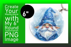 Playful Gnome Round Design Sublimation PNG Product Image 1