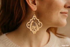 Nativity Scene Earrings Laser Cut | Jewerly SVG | SVG Product Image 1