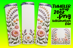 Sublimation Artwork for 20oz Tumbler , Flowers Product Image 1